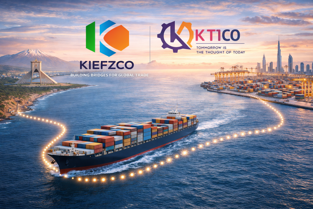 مسیر تجارت ایران به دبی با کشتی کانتینری و همکاری KIEFZCO و KT1CO